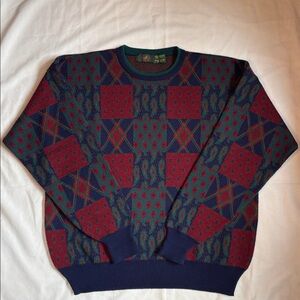 Vintage 90s 100% Merino Wool Men’s Club Room Sweater size Large